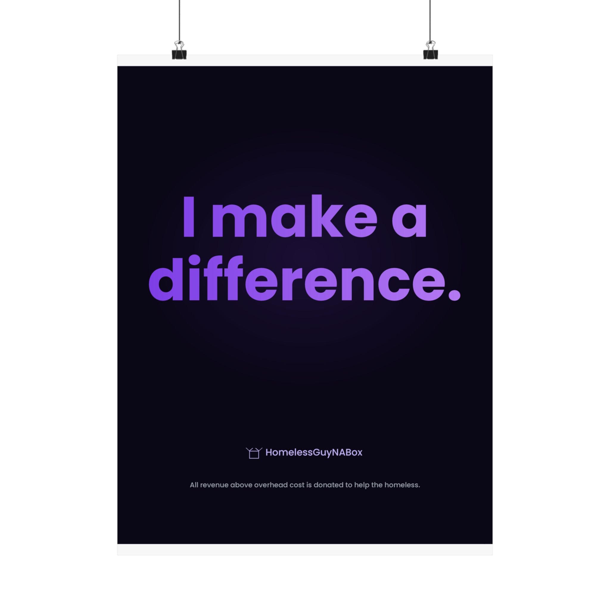 I Make a Difference Poster