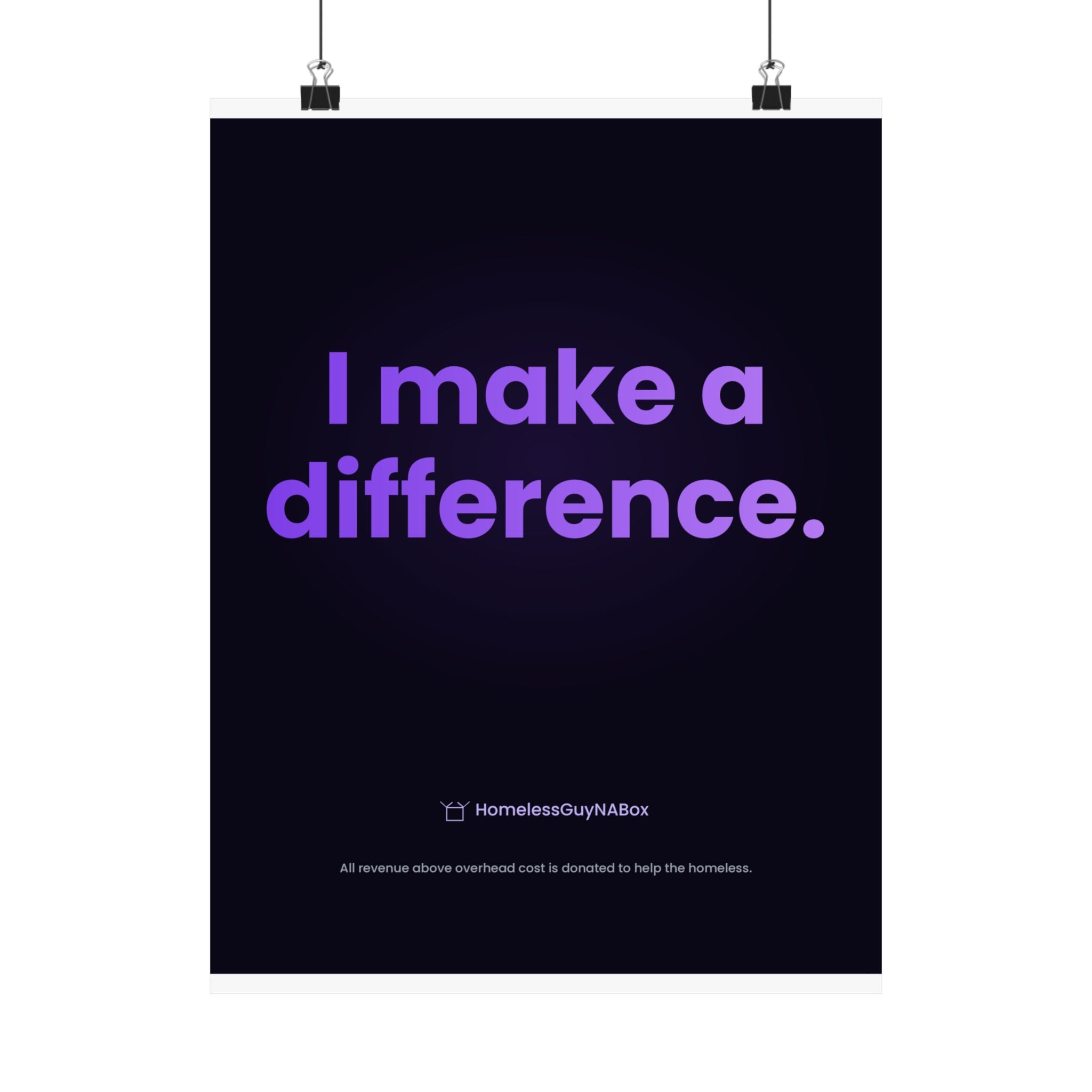 I Make a Difference Poster
